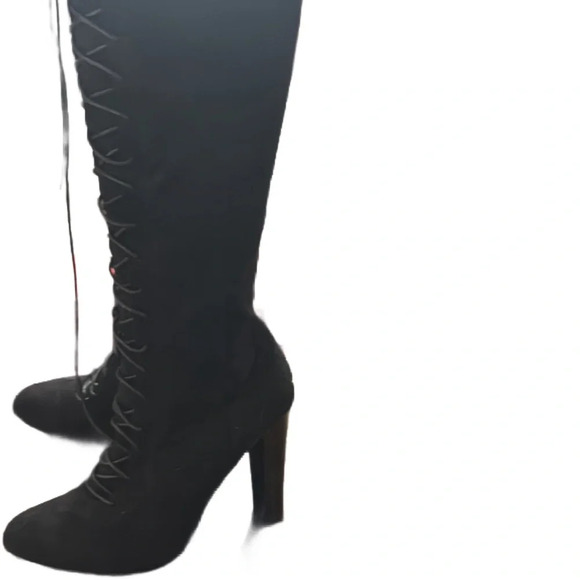 STEVE MADDEN LACE UP O ER THE KNEE BOOTS - Picture 4 of 5